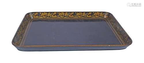 LARGE REGENCY PERIOD PAPIER MACHE SERVING TRAY