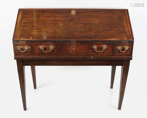 GEORGE III MAHOGANY WRITING BUREAU