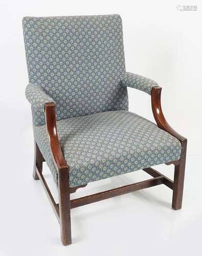 18TH-CENTURY MAHOGANY GAINSBOROUGH CHAIR