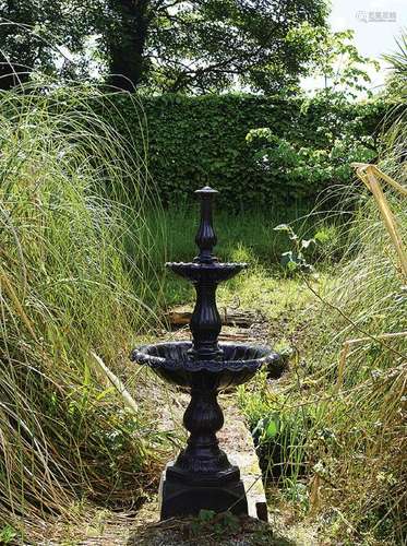 CAST IRON TWO-TIER FOUNTAIN