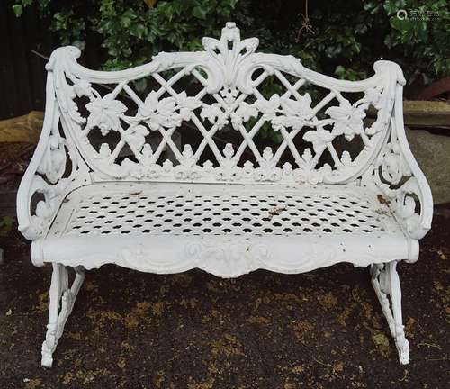 PAIR OF ORNATE CAST IRON GARDEN BENCHES