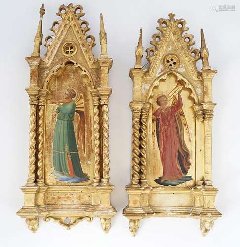 PAIR OF LATE 19TH-CENTURY GILT ICONS