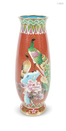 CHINESE CLOISONNÉ ENAMELLED VASE