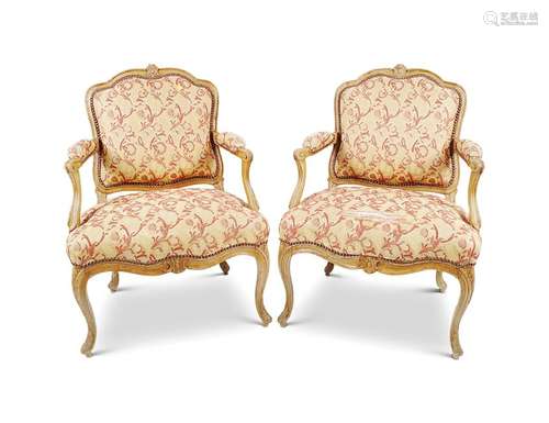 PAIR OF 18TH-CENTURY FRENCH PROVINCIAL ARMCHAIRS