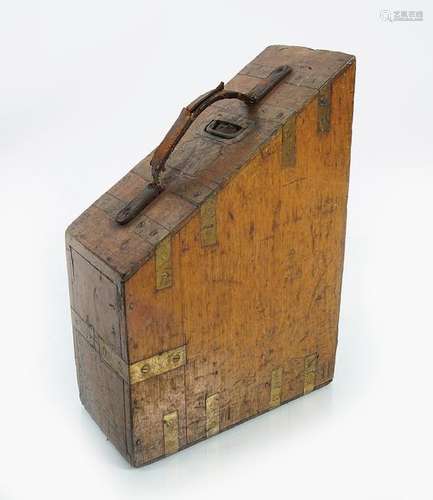 19TH-CENTURY BRASS BOUND CAMPAIGN BOX