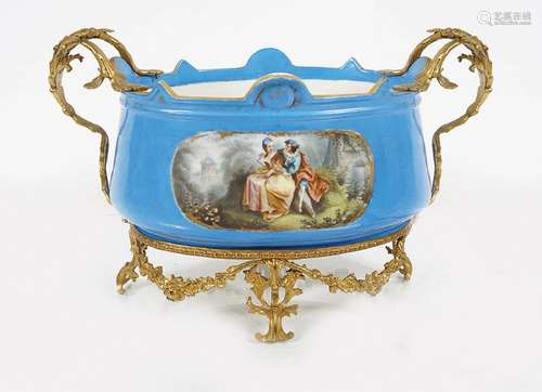 LARGE 19TH-CENTURY SEVRES PORCELAIN JARDINIERE