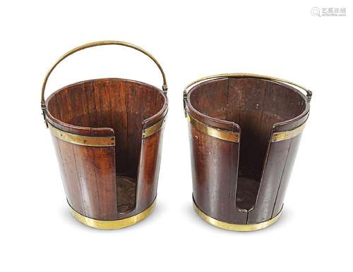 MATCHED PAIR OF IRISH GEORGE III PLATE BUCKETS