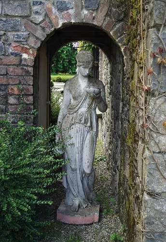 LARGE MOULDED STONE FIGURE