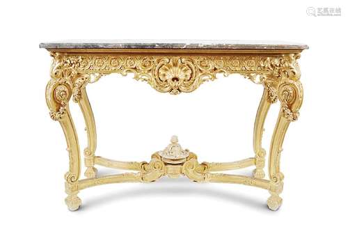 19TH-CENTURY CARVED GILTWOOD CONSOLE TABLE