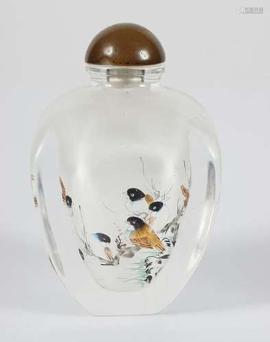 CHINESE GLASS SNUFF BOTTLE