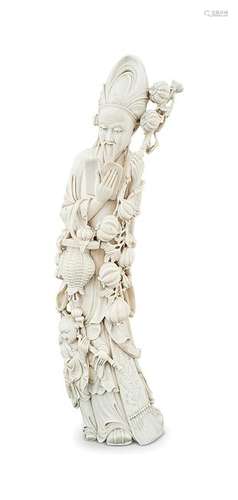 LARGE 19TH-CENTURY CHINESE IVORY GROUP