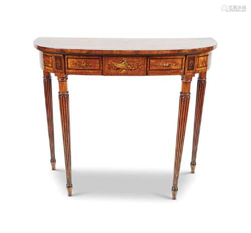 REGENCY PERIOD SATINWOOD AND PAINTED PIER TABLE