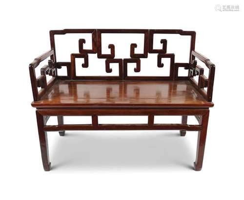 CHINESE QING HARDWOOD CEREMONIAL HALL SEAT