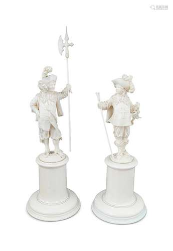 PAIR OF 19TH-CENTURY IVORY FIGURES