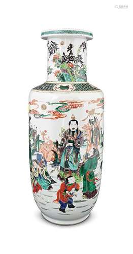 19TH-CENTURY CHINESE FAMILLE VERTE VASE