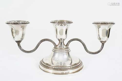 PAIR SILVER CANDELABRAS