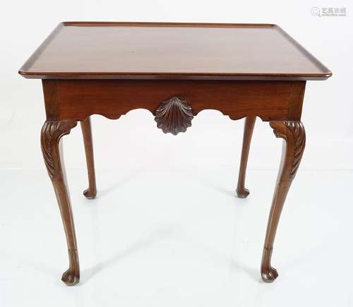 IRISH 18TH-CENTURY MAHOGANY SILVER TABLE