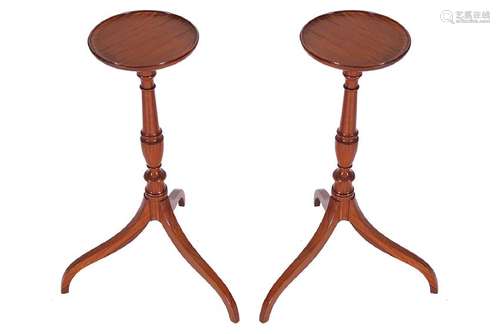 PAIR OF NINETEENTH-CENTURY SATINWOOD WINE TABLES