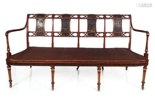 19TH-CENTURY SATINWOOD WINDOW SEAT