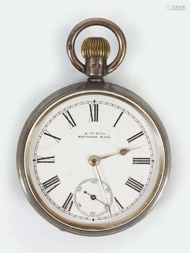 WALTHAM SILVER GENTS POCKET WATCH