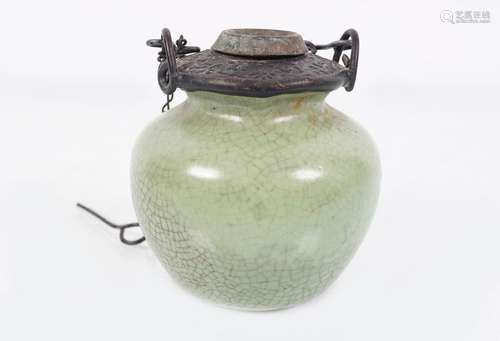 CHINESE QING CELADON SCHOLAR'S WATER POT