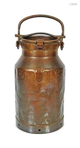 19TH-CENTURY COPPER CHURN