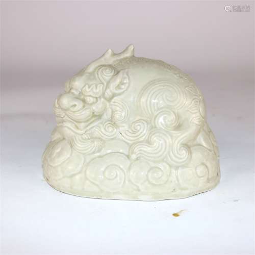 A Chinese Ding-Type Porcelain Foo-Dog