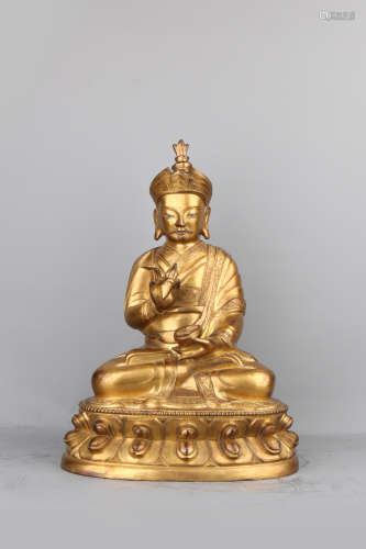 A Chinese Gilt Bronze Buddha