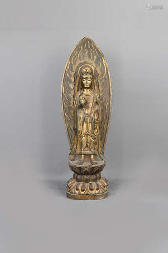 A Chinese Gilt Bronze Buddha