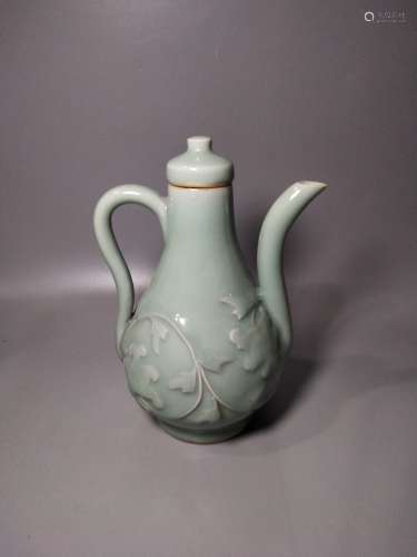 A Chinese Celadon Porcelain Wine Pot