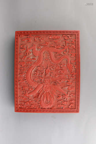 A Chinese Lacquer Box with Cover