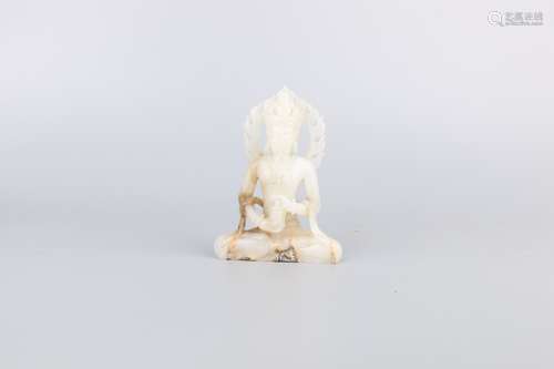 A Chinese Carved Jade Buddha