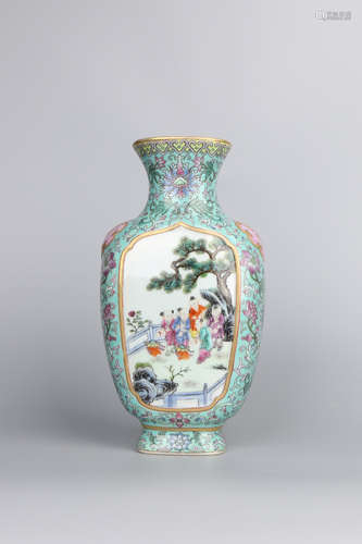 A Chinese Famille-Rose Porcelain Vase