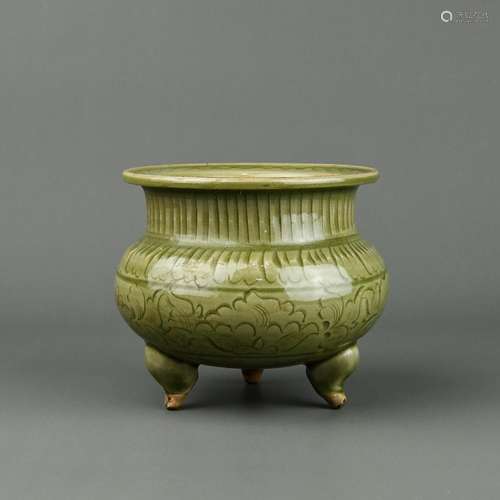 A Chinese Celadon Porcelain Incense Burner