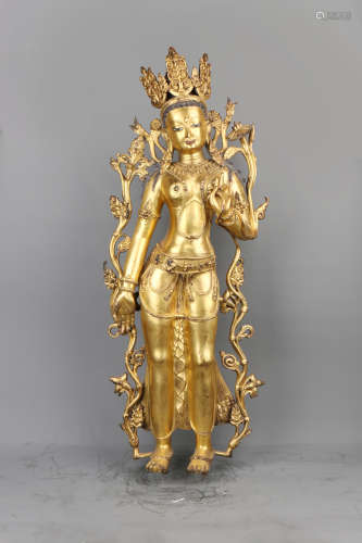 A Chinese Gilt Bronze Buddha