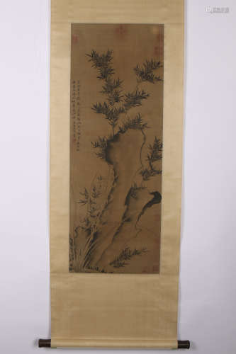 A Chinese Scroll Painting on Silk