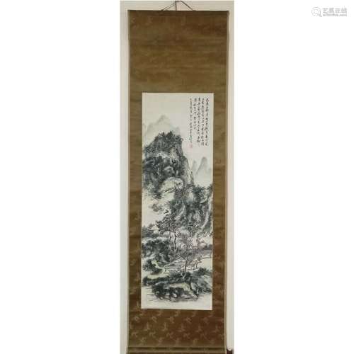 A Chinese Scroll Painting on Paper
