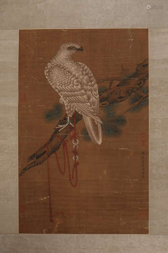 A Chinese Scroll Painting on Silk