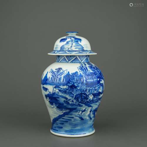 A Chinese Blue and white Porcelain Jar