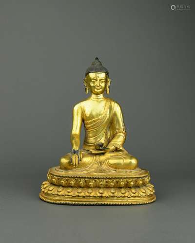 A Chinese Gilt Bronze Buddha