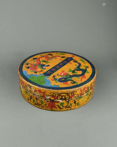 A Chinese Carved Wood Lacquer Box