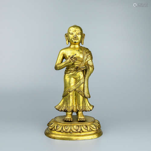 A Chinese Gilt Bronze Buddha