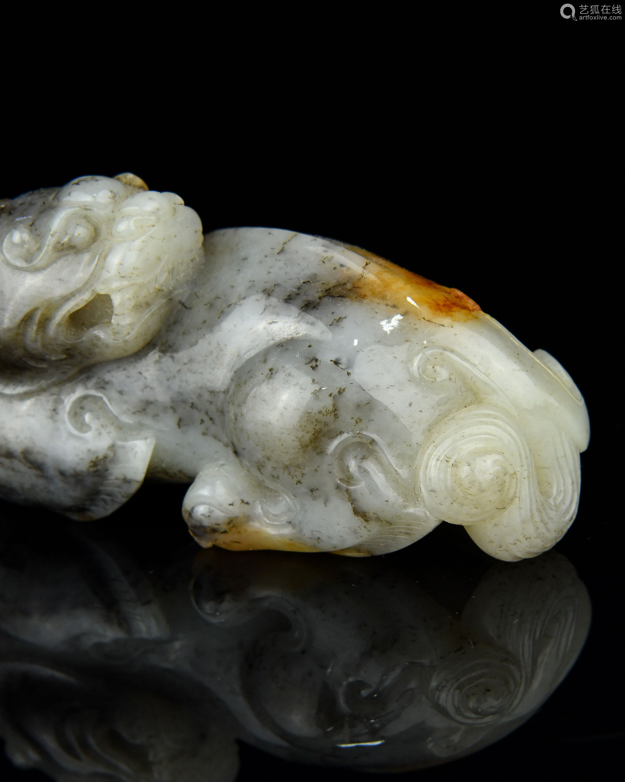 A Chinese Carved Jade Foo-Dog Decoration－【Deal Price Picture】