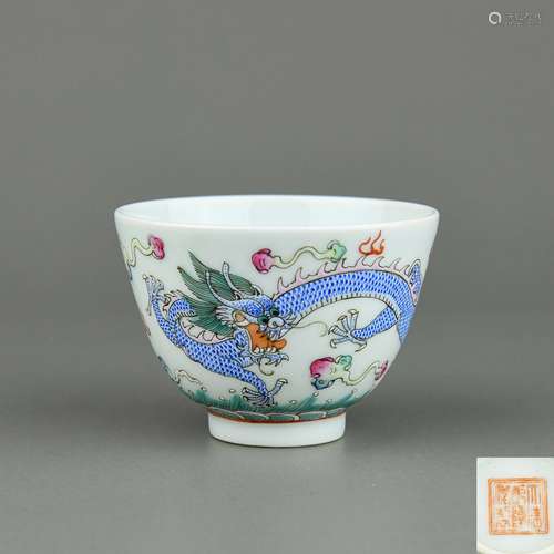 A Chinese Famille-Rose Porcelain Cup