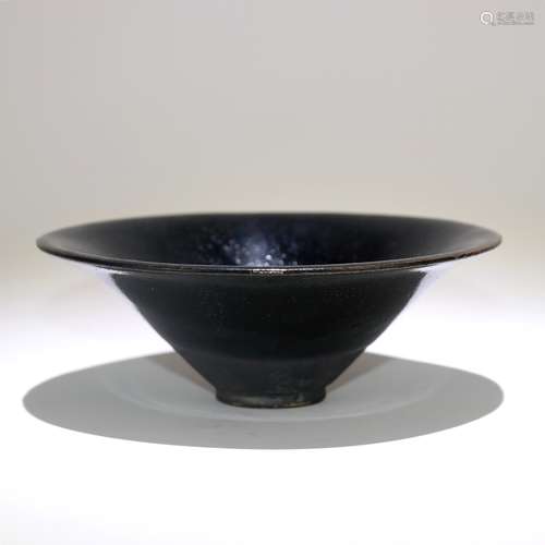 A Chinese Black Glazed Porcelain Tea Cup