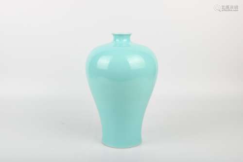 A Chinese Sky-Blue Glazed Porcelain Vase