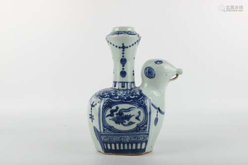 A Chinese Blue and White Porcelain Tea Pot