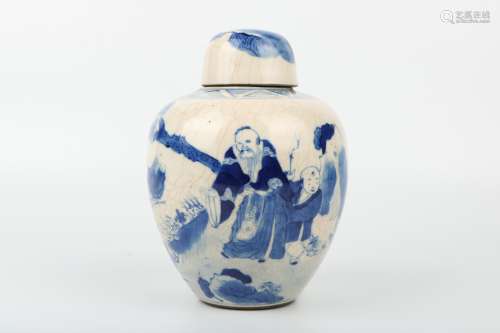 A Chinese Blue and White Porcelain Jar