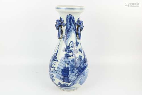 A Chinese Blue and White Porcelain Vase