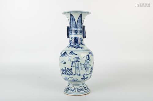 A Chinese Blue and White Porcelain Vase